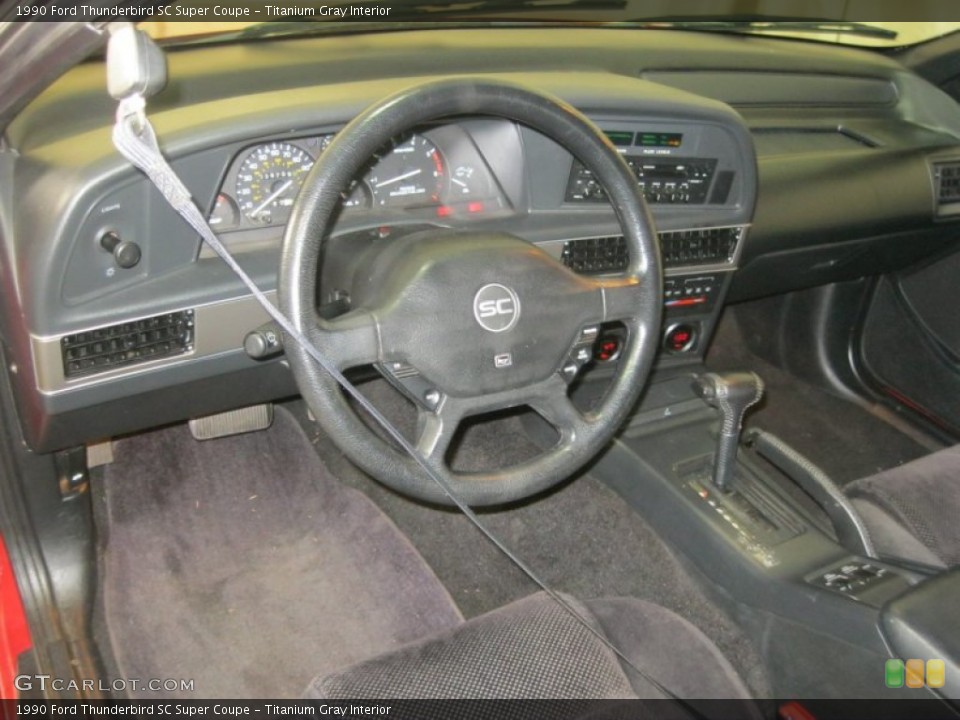 Titanium Gray Interior Dashboard for the 1990 Ford Thunderbird SC Super Coupe #70612824