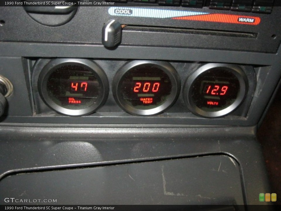 Titanium Gray Interior Gauges for the 1990 Ford Thunderbird SC Super Coupe #70612887