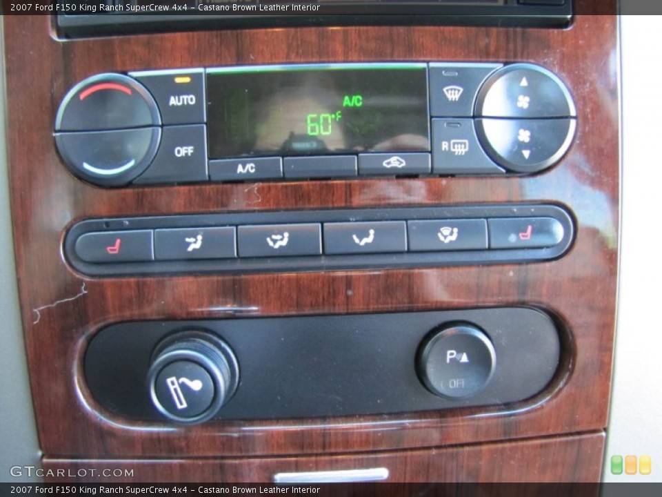 Castano Brown Leather Interior Controls for the 2007 Ford F150 King Ranch SuperCrew 4x4 #70614714