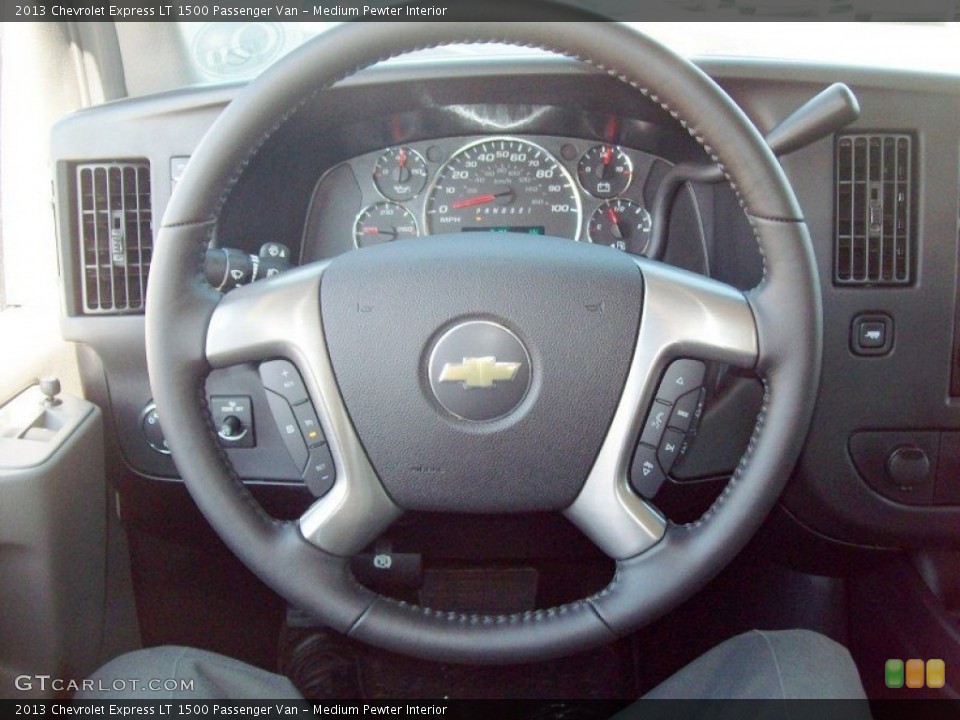 Medium Pewter Interior Steering Wheel for the 2013 Chevrolet Express LT 1500 Passenger Van #70619968