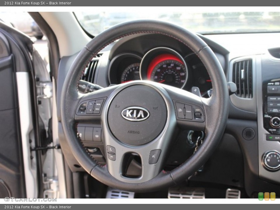 Black Interior Steering Wheel for the 2012 Kia Forte Koup SX #70622620