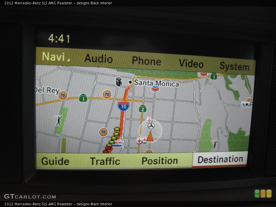 designo Black Interior Navigation for the 2012 Mercedes-Benz SLS AMG Roadster #70625497