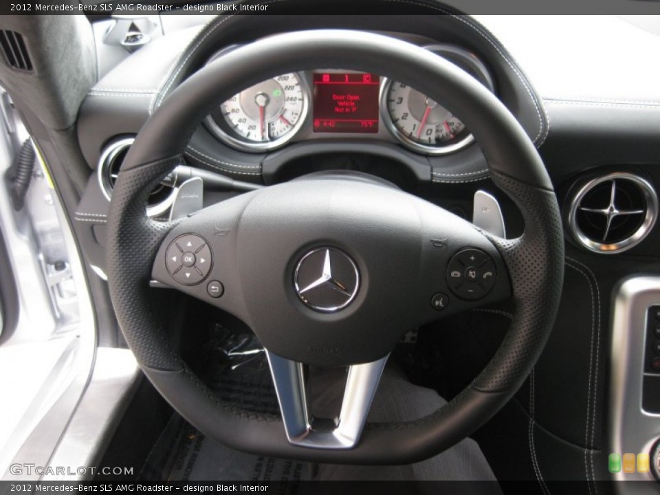 designo Black Interior Steering Wheel for the 2012 Mercedes-Benz SLS AMG Roadster #70625542