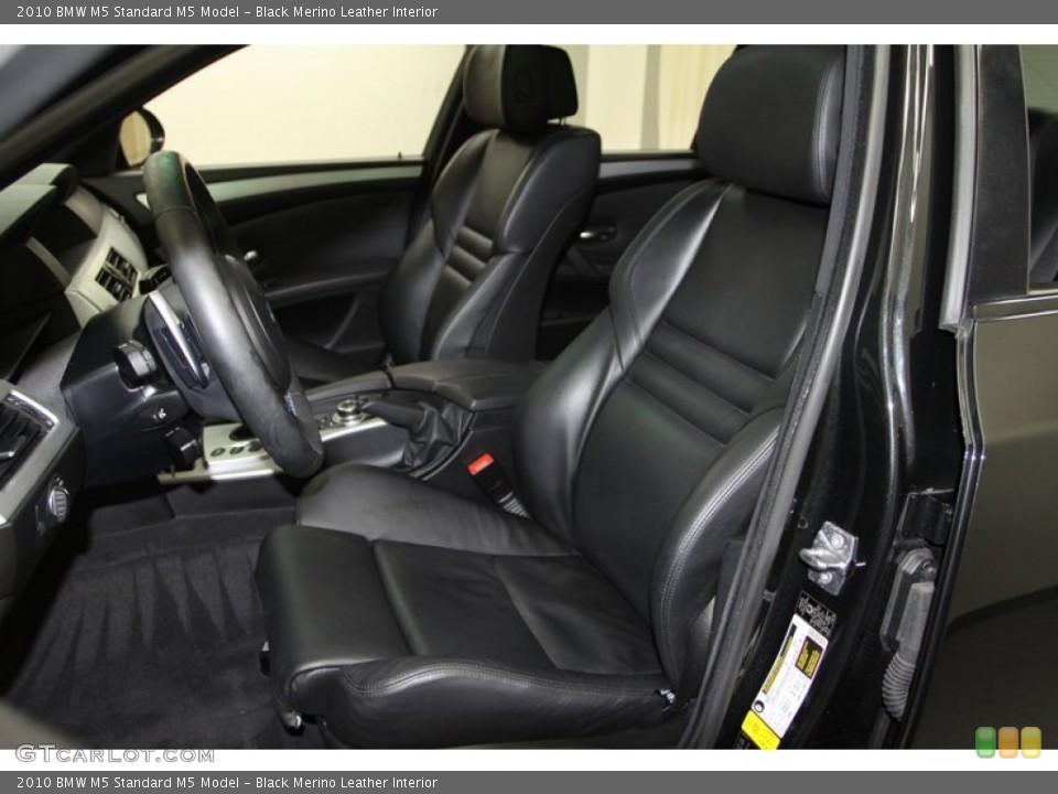 Black Merino Leather Interior Front Seat for the 2010 BMW M5  #70630099