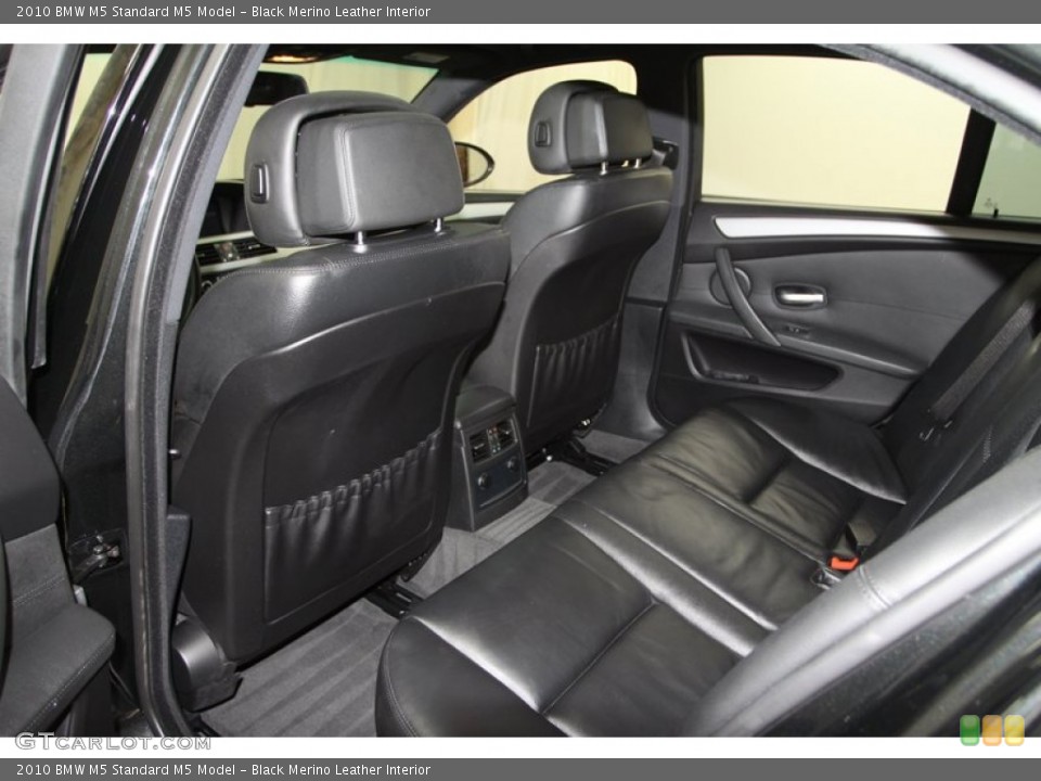 Black Merino Leather Interior Rear Seat for the 2010 BMW M5  #70630237