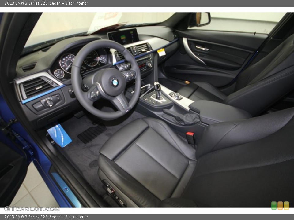 Black Interior Prime Interior for the 2013 BMW 3 Series 328i Sedan #70631353