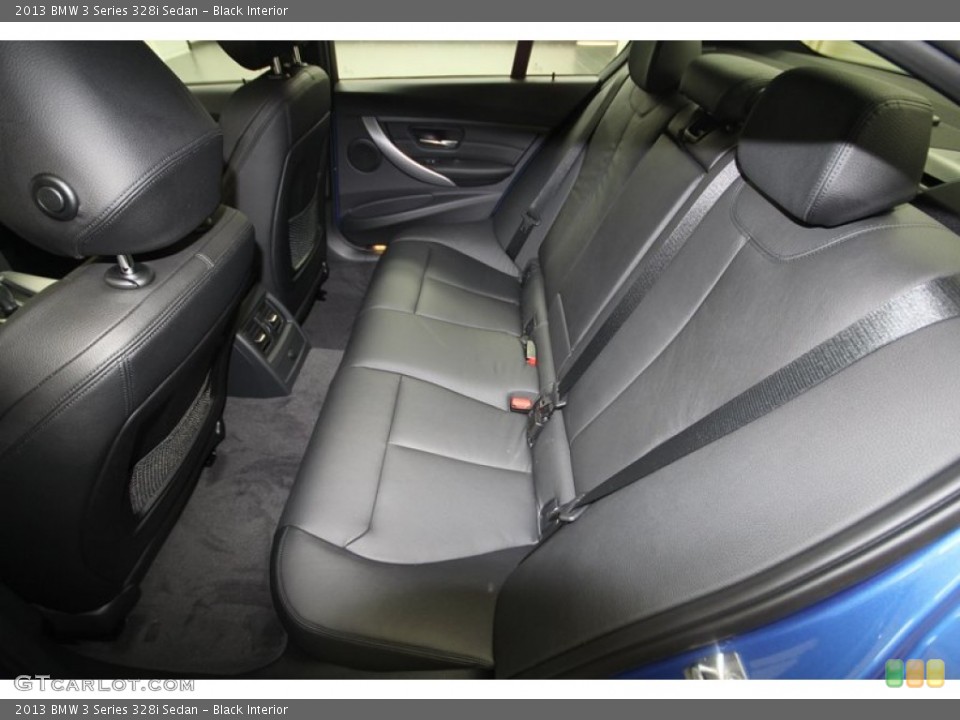 Black Interior Rear Seat for the 2013 BMW 3 Series 328i Sedan #70631362