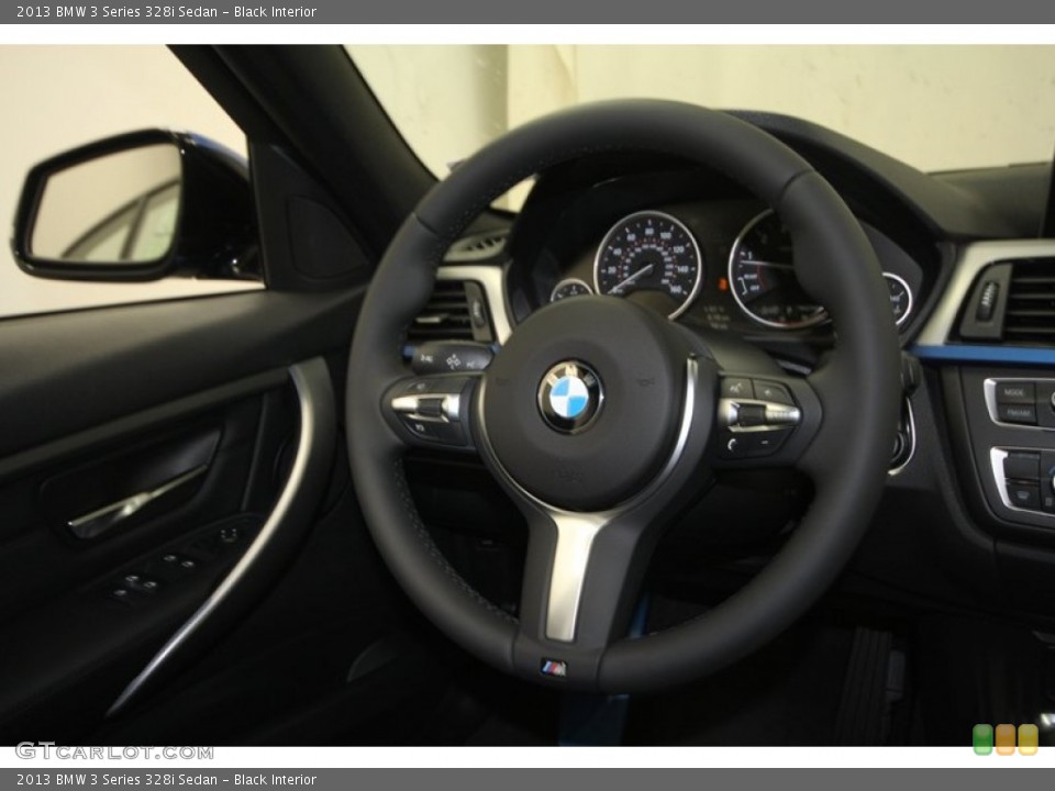 Black Interior Steering Wheel for the 2013 BMW 3 Series 328i Sedan #70631482