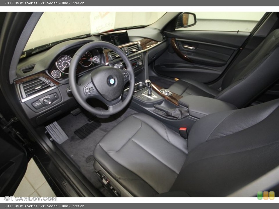Black Interior Prime Interior for the 2013 BMW 3 Series 328i Sedan #70631588
