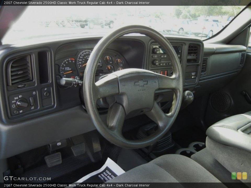 Dark Charcoal Interior Dashboard for the 2007 Chevrolet Silverado 2500HD Classic Work Truck Regular Cab 4x4 #70631689