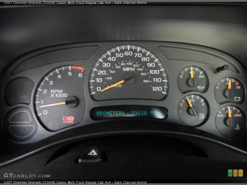 Dark Charcoal Interior Gauges for the 2007 Chevrolet Silverado 2500HD Classic Work Truck Regular Cab 4x4 #70631695