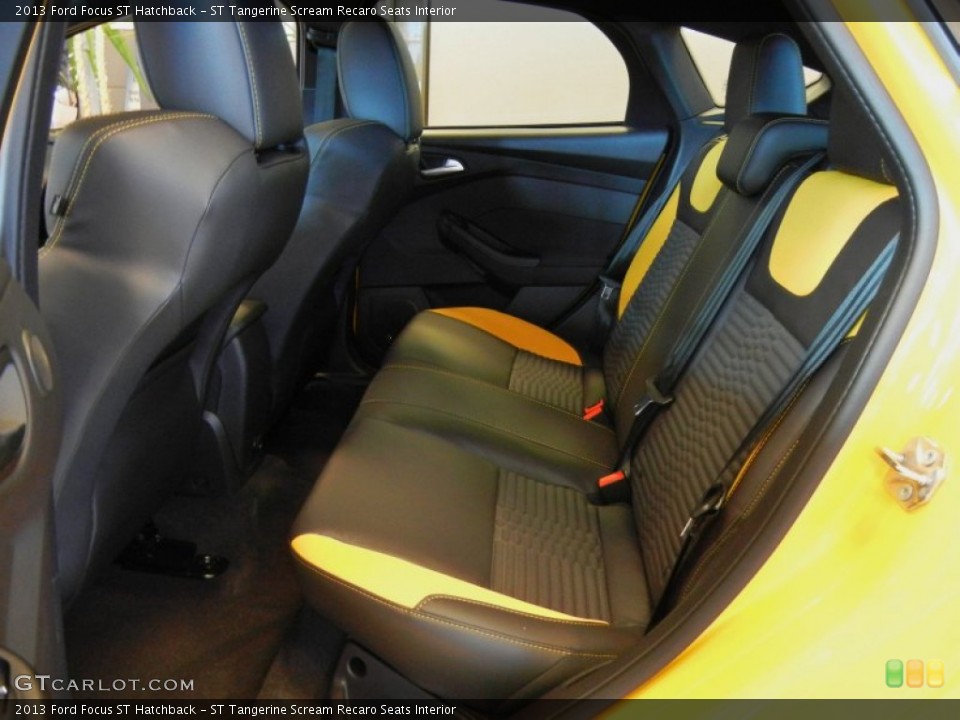 ST Tangerine Scream Recaro Seats Interior Rear Seat for the 2013 Ford Focus ST Hatchback #70632313