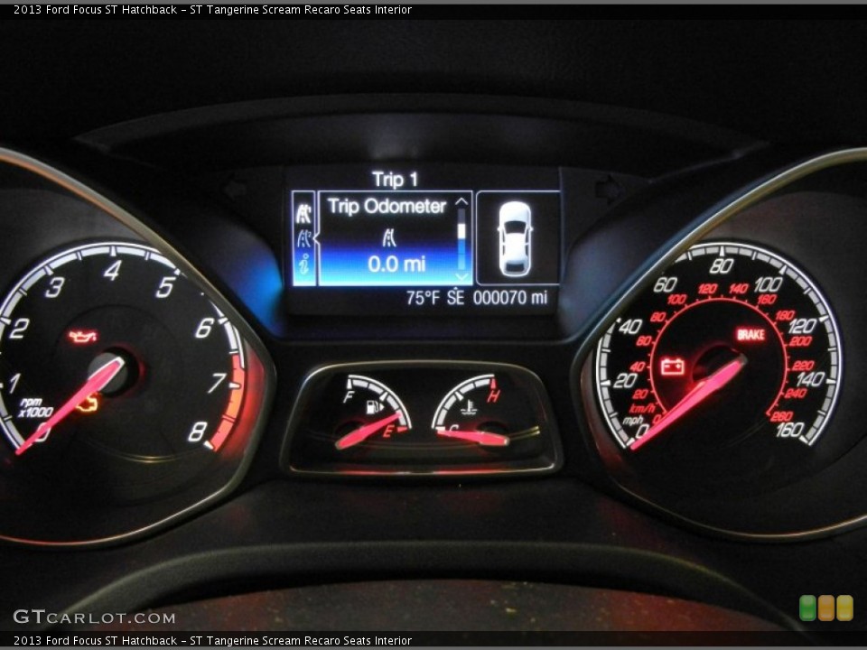 ST Tangerine Scream Recaro Seats Interior Gauges for the 2013 Ford Focus ST Hatchback #70632346