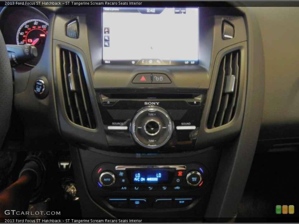 ST Tangerine Scream Recaro Seats Interior Controls for the 2013 Ford Focus ST Hatchback #70632364