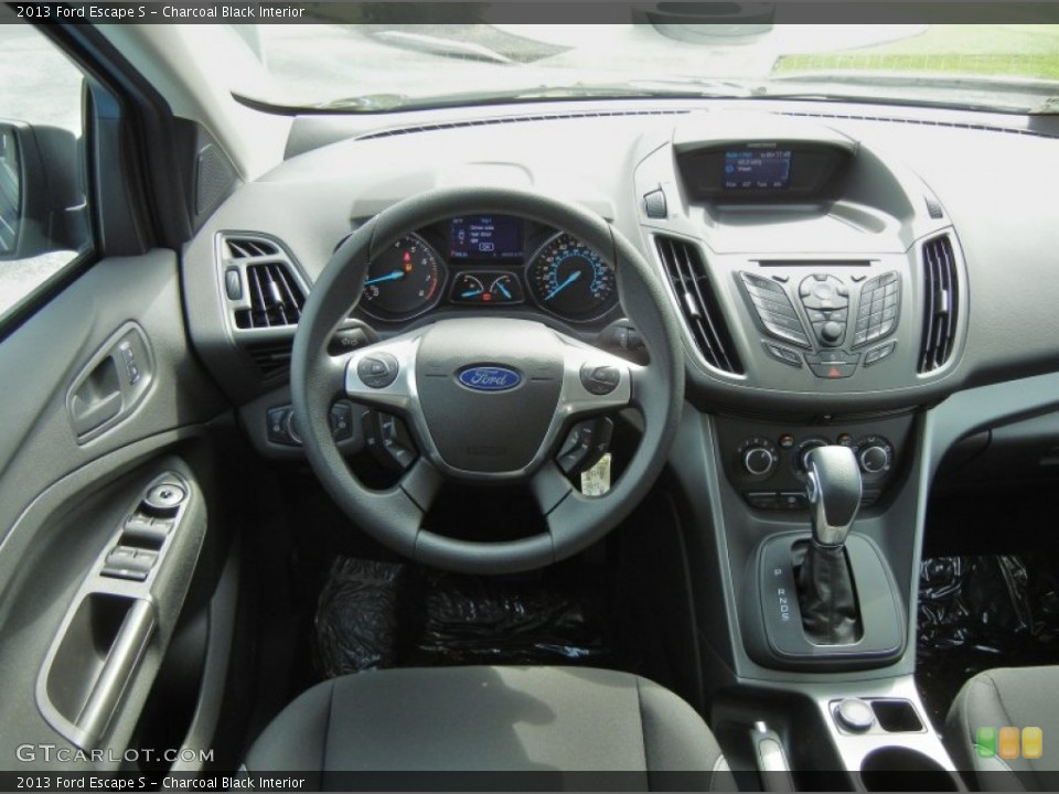 Charcoal Black Interior Dashboard for the 2013 Ford Escape S #70633054