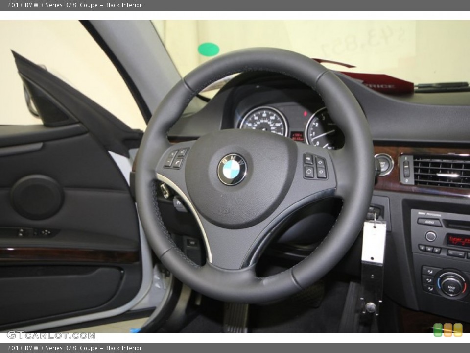 Black Interior Steering Wheel for the 2013 BMW 3 Series 328i Coupe #70634077