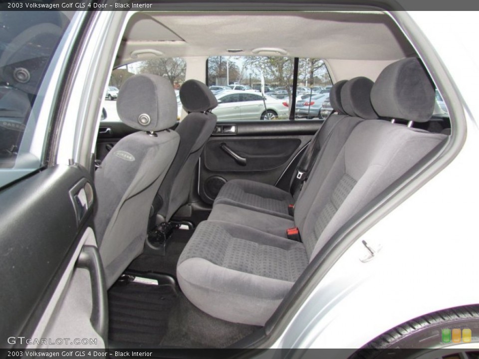 Black Interior Rear Seat for the 2003 Volkswagen Golf GLS 4 Door #70637671