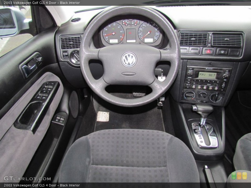 Black Interior Dashboard for the 2003 Volkswagen Golf GLS 4 Door #70637698