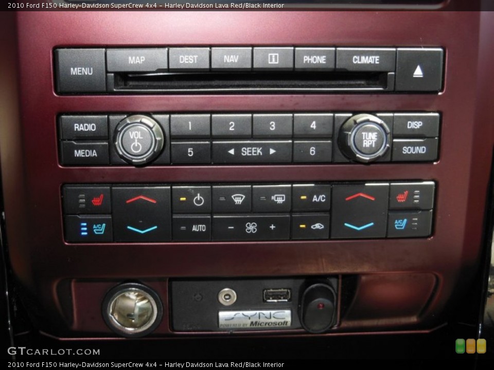 Harley Davidson Lava Red/Black Interior Controls for the 2010 Ford F150 Harley-Davidson SuperCrew 4x4 #70638907