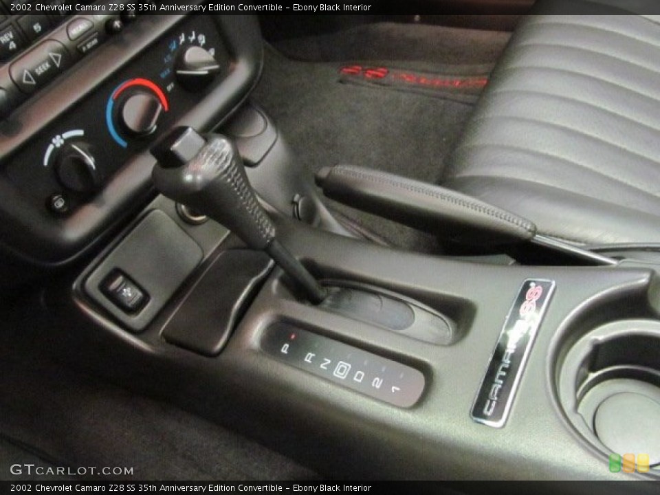 Ebony Black Interior Transmission for the 2002 Chevrolet Camaro Z28 SS 35th Anniversary Edition Convertible #70649068