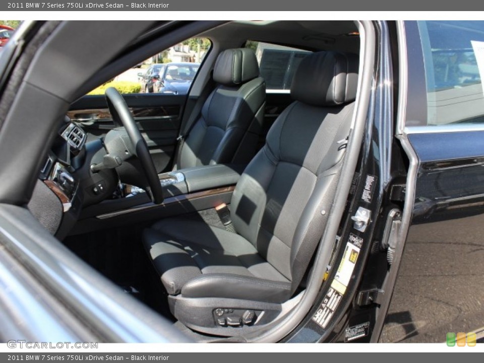 Black Interior Front Seat for the 2011 BMW 7 Series 750Li xDrive Sedan #70652803