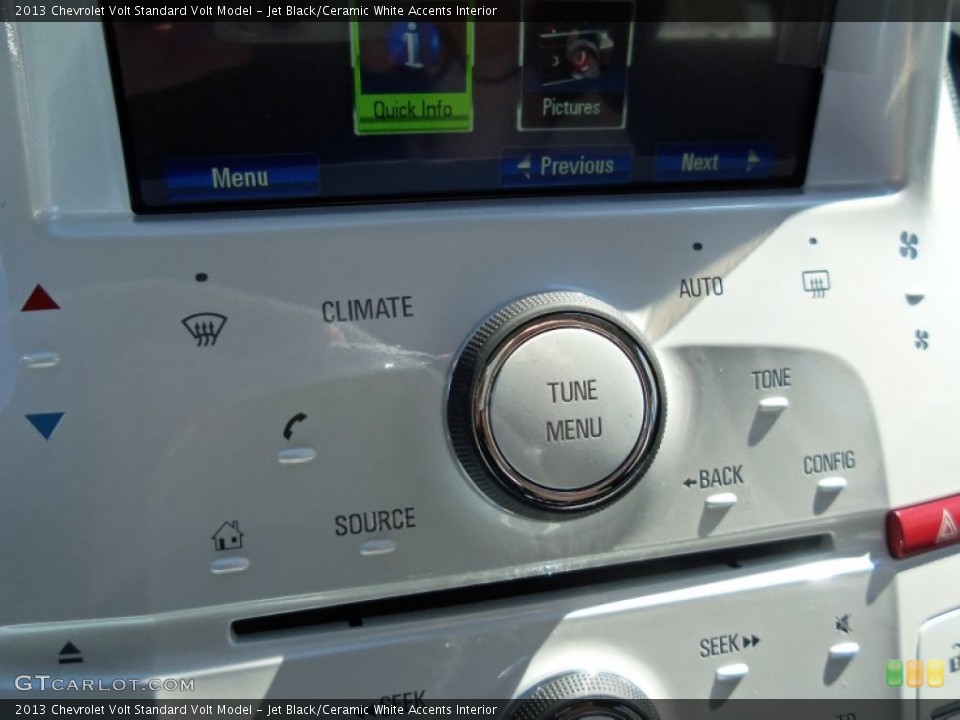 Jet Black/Ceramic White Accents Interior Controls for the 2013 Chevrolet Volt  #70654084