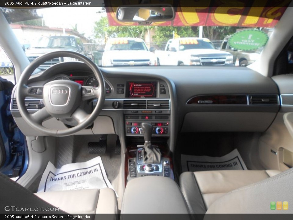 Beige Interior Dashboard for the 2005 Audi A6 4.2 quattro Sedan #70655164