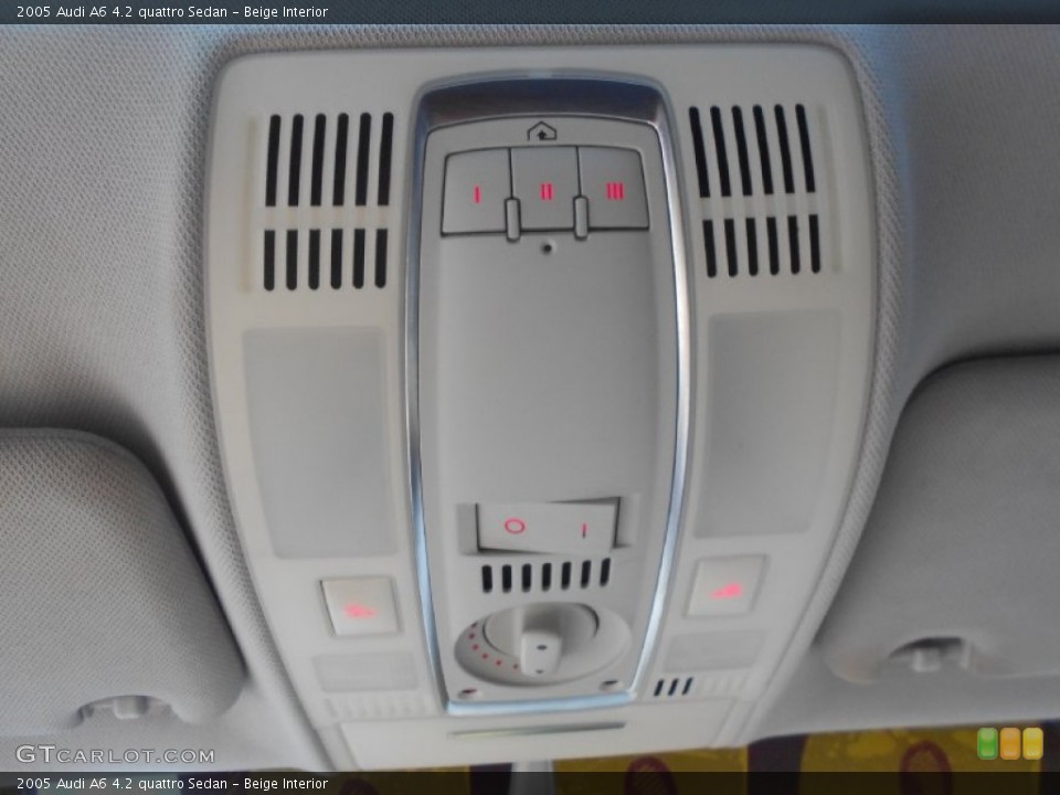 Beige Interior Controls for the 2005 Audi A6 4.2 quattro Sedan #70655224