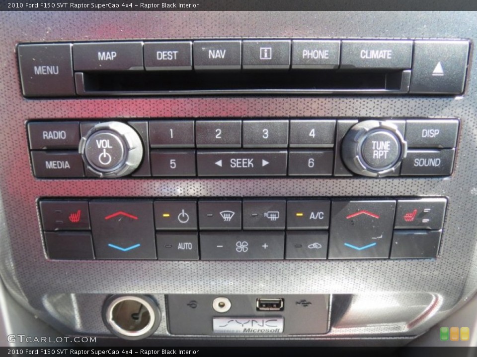 Raptor Black Interior Controls for the 2010 Ford F150 SVT Raptor SuperCab 4x4 #70656220
