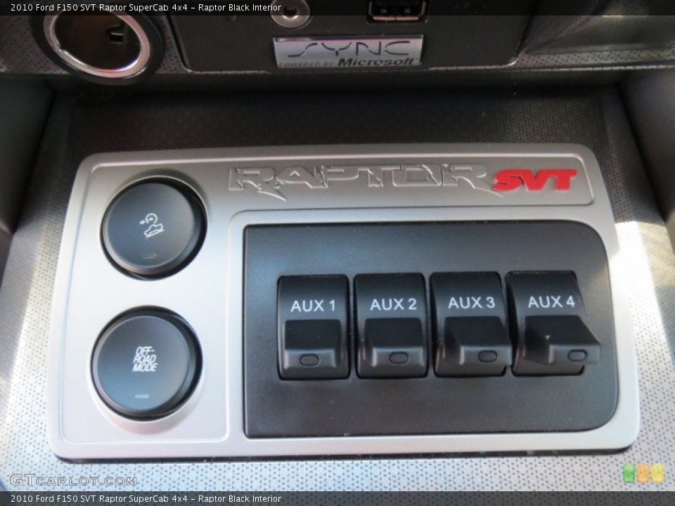 Raptor Black Interior Controls for the 2010 Ford F150 SVT Raptor SuperCab 4x4 #70656226