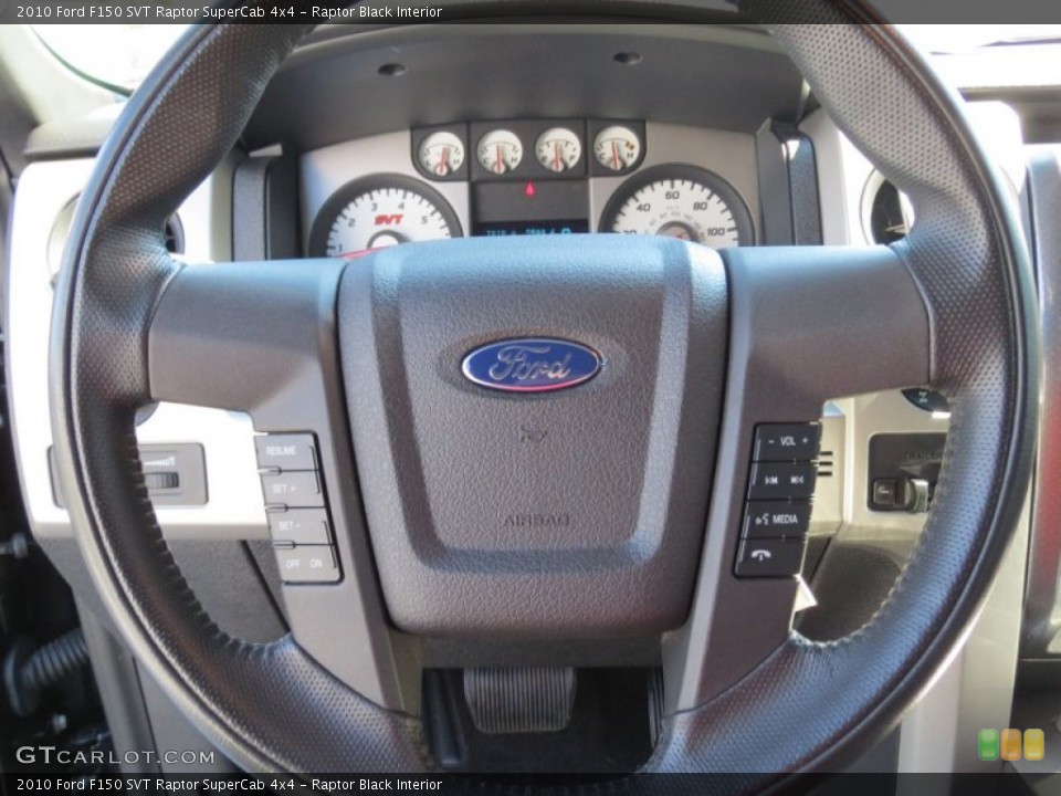 Raptor Black Interior Steering Wheel for the 2010 Ford F150 SVT Raptor SuperCab 4x4 #70656265