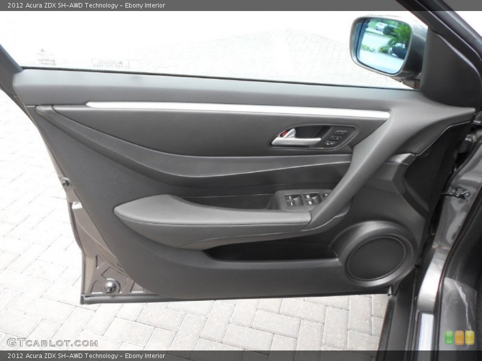 Ebony Interior Door Panel for the 2012 Acura ZDX SH-AWD Technology #70659192