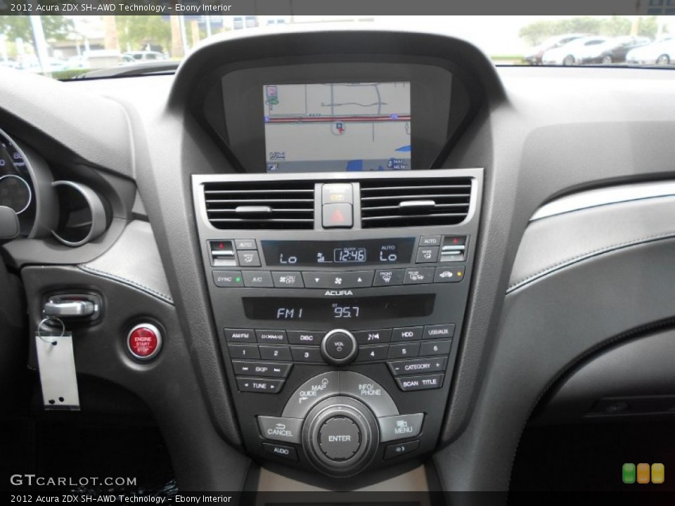Ebony Interior Controls for the 2012 Acura ZDX SH-AWD Technology #70659253