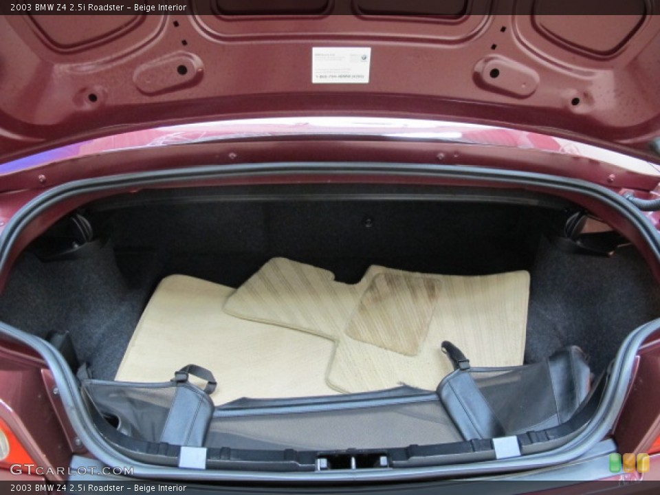 Beige Interior Trunk for the 2003 BMW Z4 2.5i Roadster #70665472
