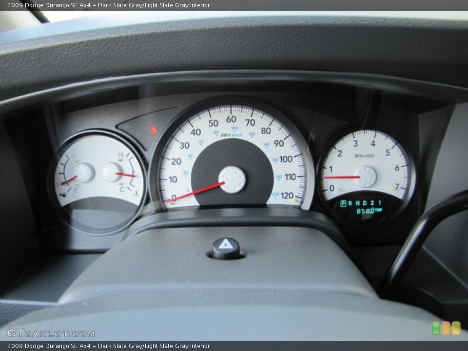 Dark Slate Gray/Light Slate Gray Interior Gauges for the 2009 Dodge Durango SE 4x4 #70682863