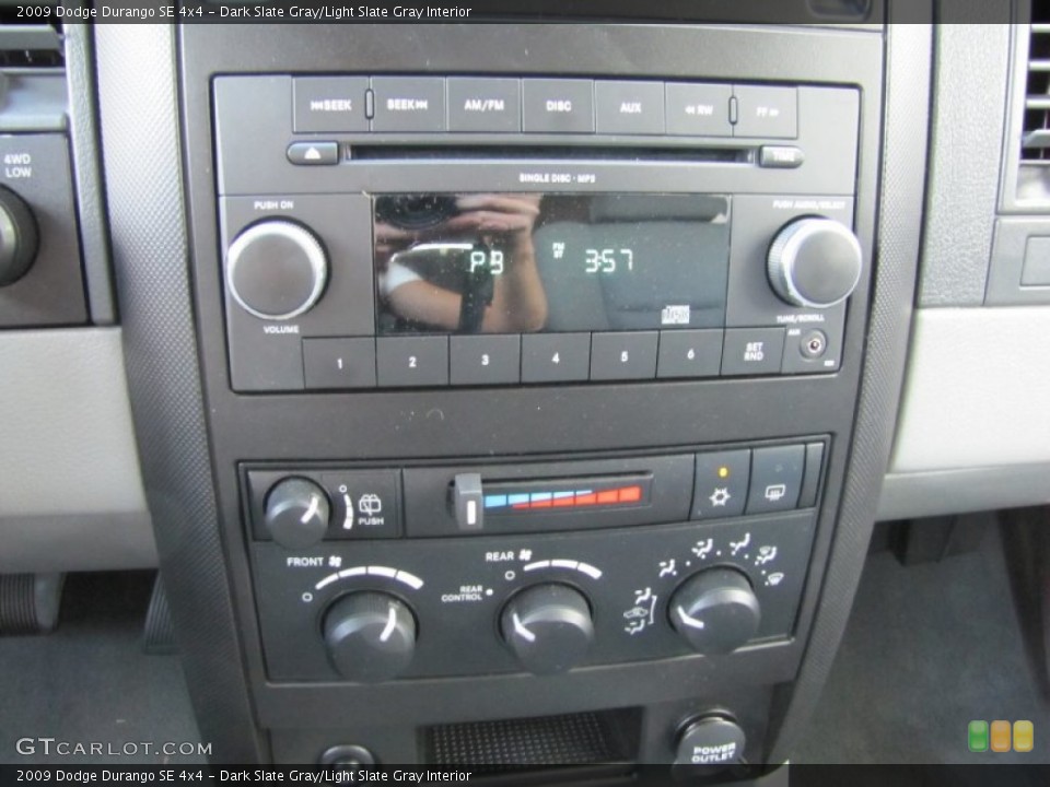 Dark Slate Gray/Light Slate Gray Interior Controls for the 2009 Dodge Durango SE 4x4 #70682878