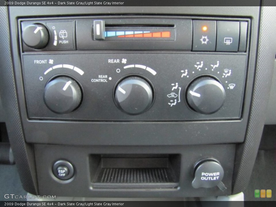 Dark Slate Gray/Light Slate Gray Interior Controls for the 2009 Dodge Durango SE 4x4 #70682890