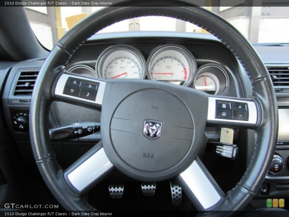 Dark Slate Gray Interior Steering Wheel for the 2010 Dodge Challenger R/T Classic #70683028