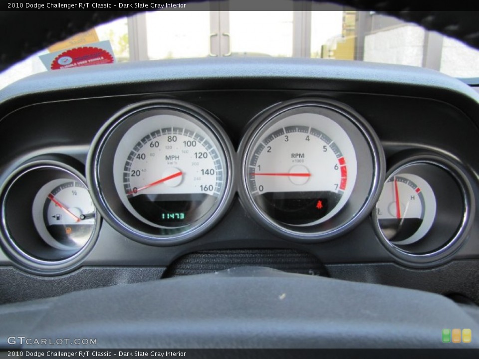 Dark Slate Gray Interior Gauges for the 2010 Dodge Challenger R/T Classic #70683034