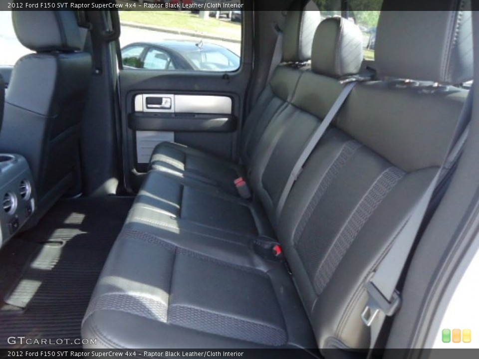 Raptor Black Leather/Cloth Interior Rear Seat for the 2012 Ford F150 SVT Raptor SuperCrew 4x4 #70690154