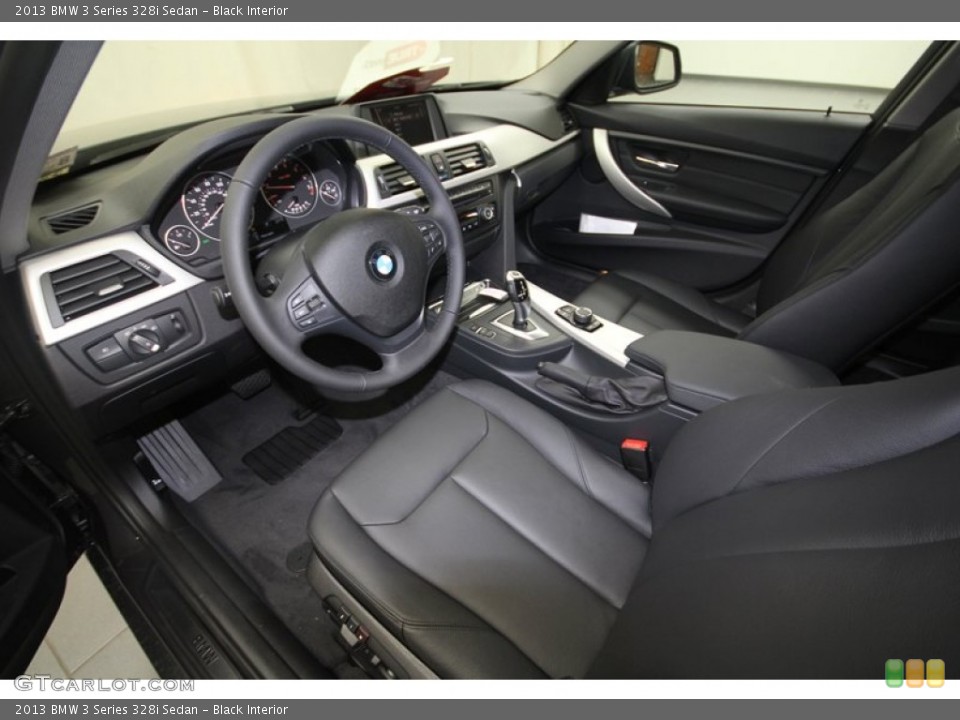 Black Interior Prime Interior for the 2013 BMW 3 Series 328i Sedan #70692500