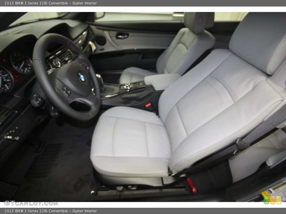 Oyster Interior Front Seat for the 2013 BMW 3 Series 328i Convertible #70694375
