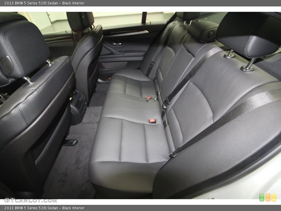 Black Interior Rear Seat for the 2013 BMW 5 Series 528i Sedan #70694930