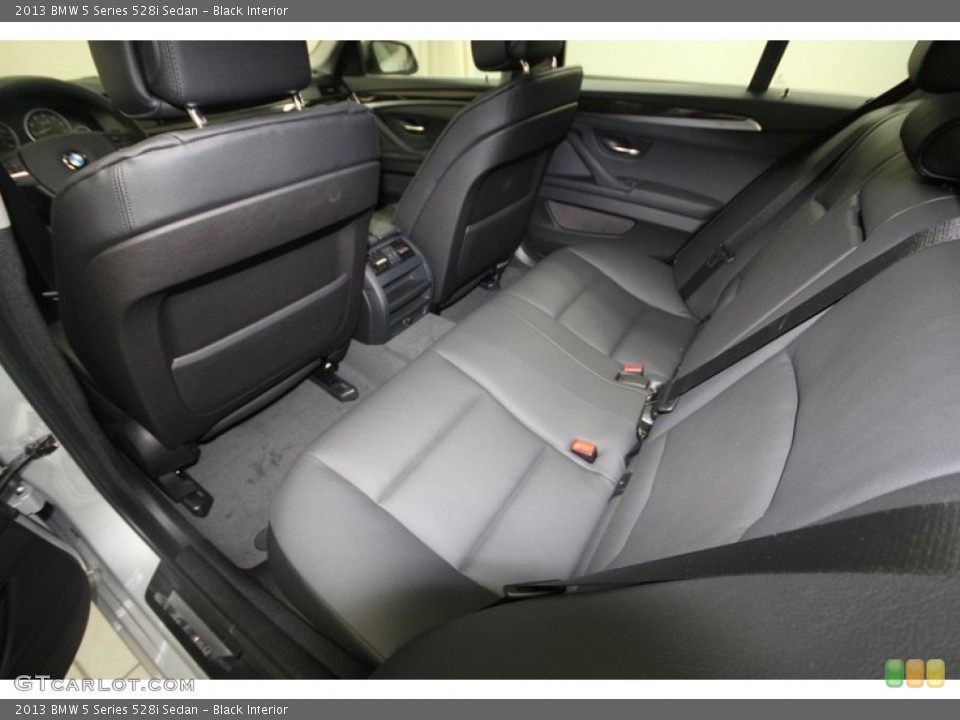 Black Interior Rear Seat for the 2013 BMW 5 Series 528i Sedan #70695041