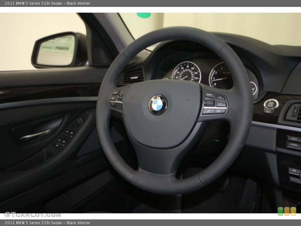 Black Interior Steering Wheel for the 2013 BMW 5 Series 528i Sedan #70695059