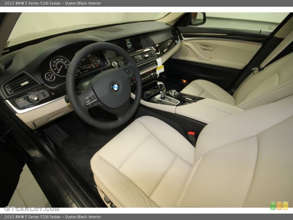 Oyster/Black Interior Prime Interior for the 2013 BMW 5 Series 528i Sedan #70695164