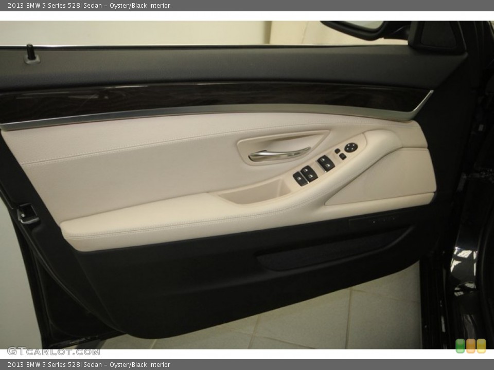 Oyster/Black Interior Door Panel for the 2013 BMW 5 Series 528i Sedan #70695182