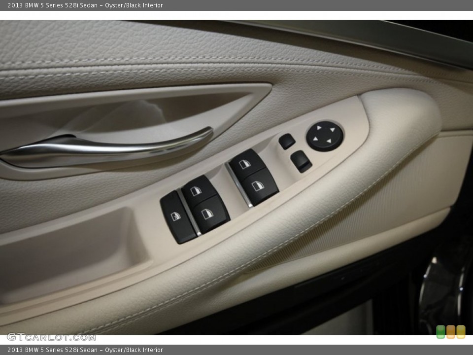 Oyster/Black Interior Controls for the 2013 BMW 5 Series 528i Sedan #70695191