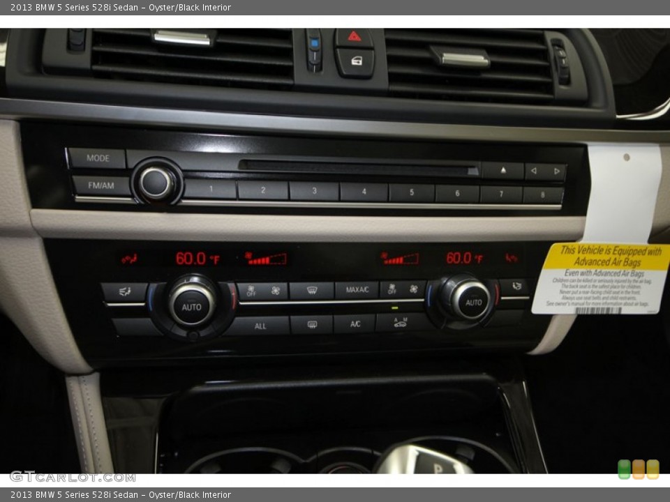 Oyster/Black Interior Controls for the 2013 BMW 5 Series 528i Sedan #70695227