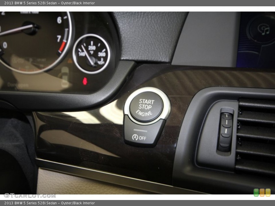 Oyster/Black Interior Controls for the 2013 BMW 5 Series 528i Sedan #70695263